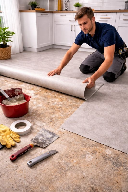 Linoleum Floor Installation in Brookline, MA